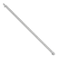 14K White Gold Complete 6.6 Carat Round a Diamond 4-prong Tennis Bracelet, 7" view 2