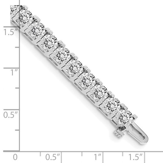 14k White Gold Holds CZ Tennis Bracelet