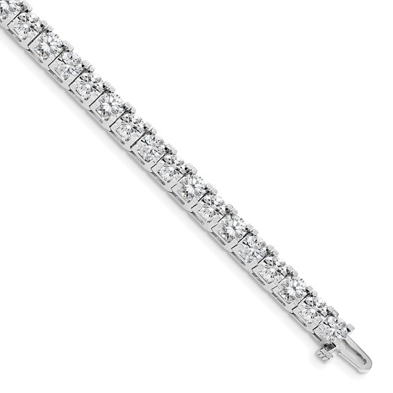 14k White Gold Holds CZ Tennis Bracelet