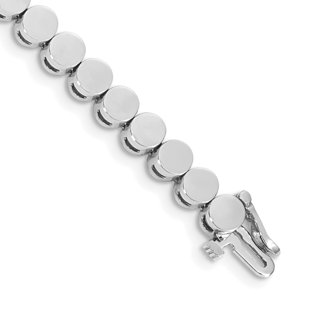14K White Gold Holds 32 Stones Up to 4mm Round Add-a-Diamond Bracelet, 7"