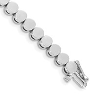 14K White Gold Holds 32 Stones Up to 4mm Round Add-a-Diamond Bracelet, 7" view 1
