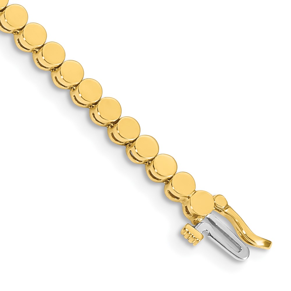 14K Yellow Gold Holds 52 Stones Up to 2.25mm Round Add-a-Diamond Bracelet, 7"
