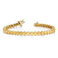 14K Yellow Gold Holds 35 Stones Up to 3.5mm Round Add-a-Diamond Bracelet, 7" view 3