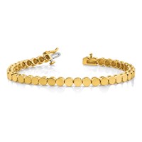 14K Yellow Gold Holds 35 Stones Up to 3.5mm Round Add-a-Diamond Bracelet, 7" view 5