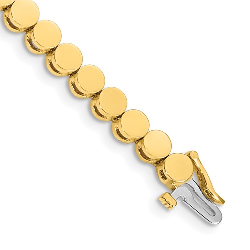 14K Yellow Gold Holds 35 Stones Up to 3.5mm Round Add-a-Diamond Bracelet, 7"