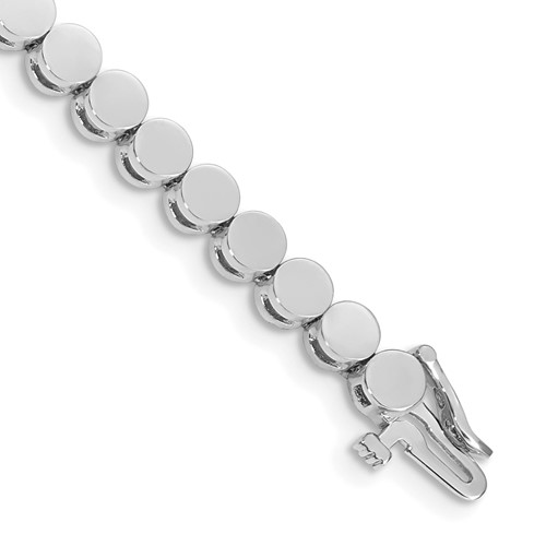 14K White Gold Holds 35 Stones Up to 3.5mm Round Add-a-Diamond Bracelet, 7"