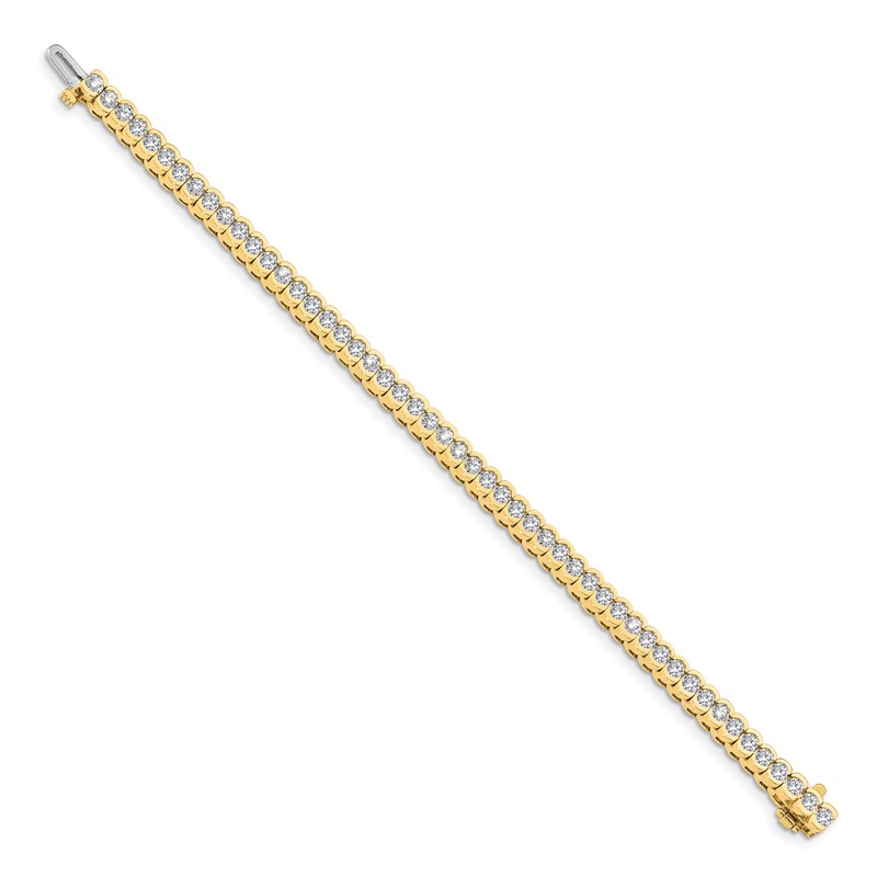 14k 5 1/2 carat Lab Grown Diamond VS/SI+ G+ Round Tennis Bracelet
