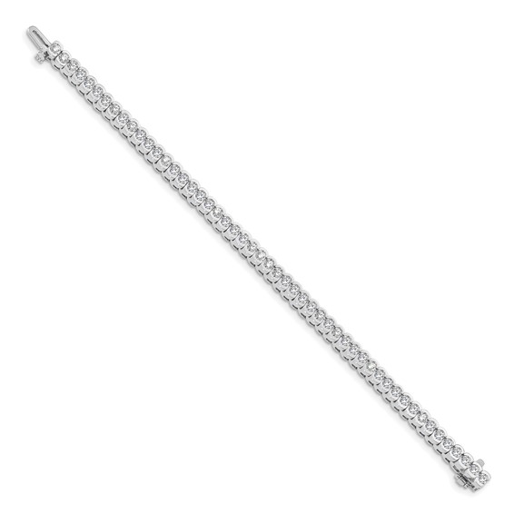 14k White Gold Moissanite Tennis Bracelet