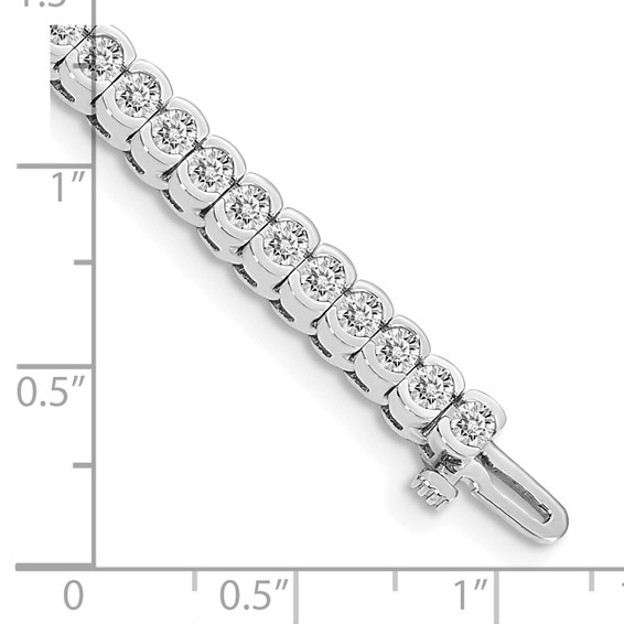 14k White Gold Moissanite Tennis Bracelet