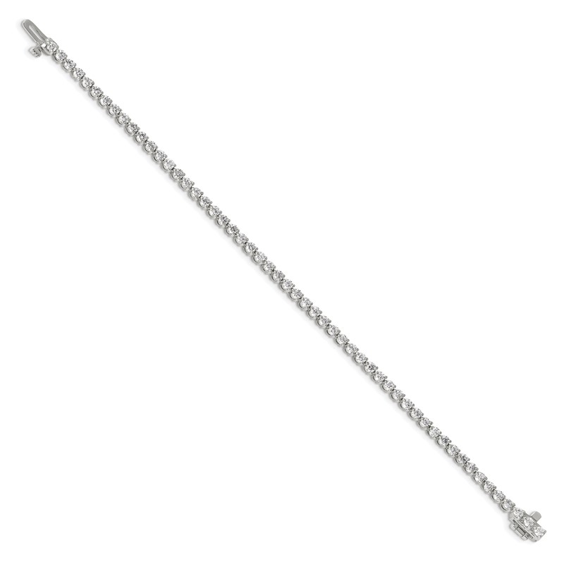 True Origin 14k White Gold 2 3/4 carat Lab Grown Diamond VS D E F Tennis Bracelet