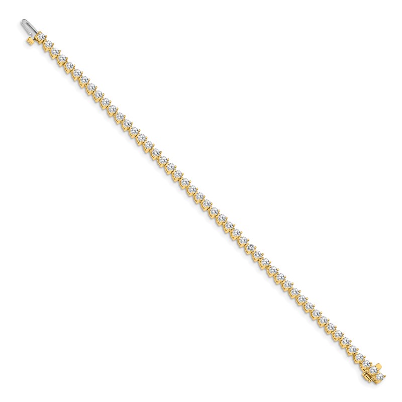 True Origin 14k 4 1/3 carat Lab Grown Diamond VS D E F Tennis Bracelet