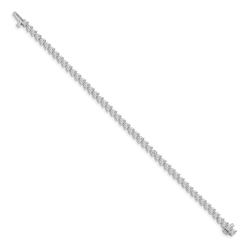 True Origin 14k White Gold 4 1/3 carat Lab Grown Diamond VS D E F Tennis Bracelet