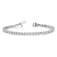 True Origin 14K White Gold 4.33 Carat Lab Grown Diamond VS+ F+ Complete Tennis Bracelet view 3