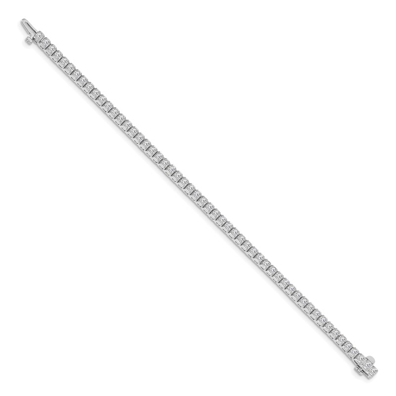14k White Gold 1.9mm Round Diamond Tennis Bracelet Mounting