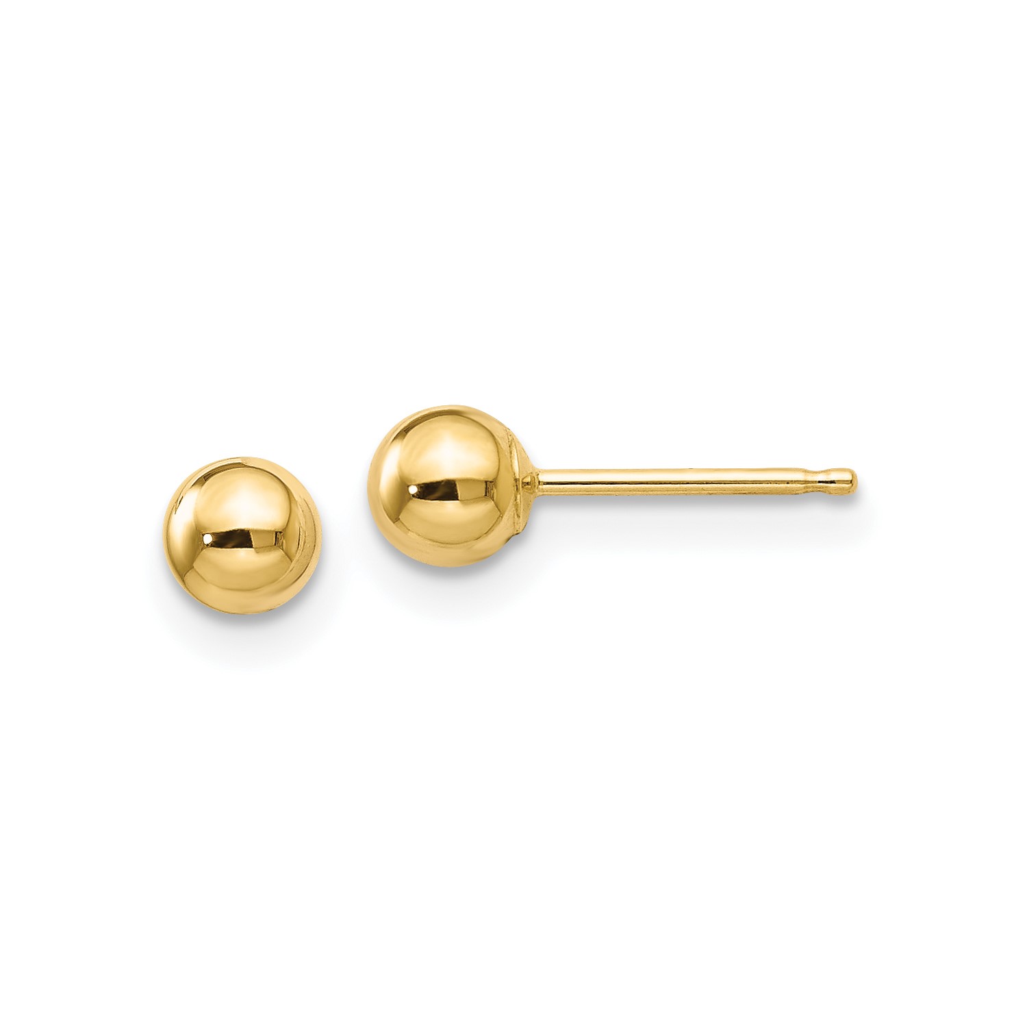 14k Yellow Gold Polished 4mm Ball Post Earrings Ebay 14k Yellow Gold Polished 4mm Ball Post Stud Earrings