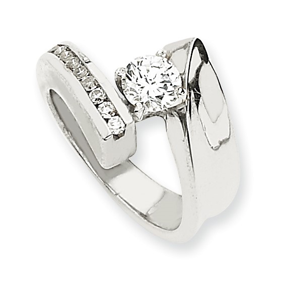 14k White Gold AA Diamond engagement ring