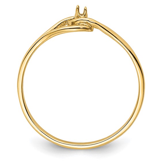 14k Polished .02ct. Diamond Fancy Ring Mounting