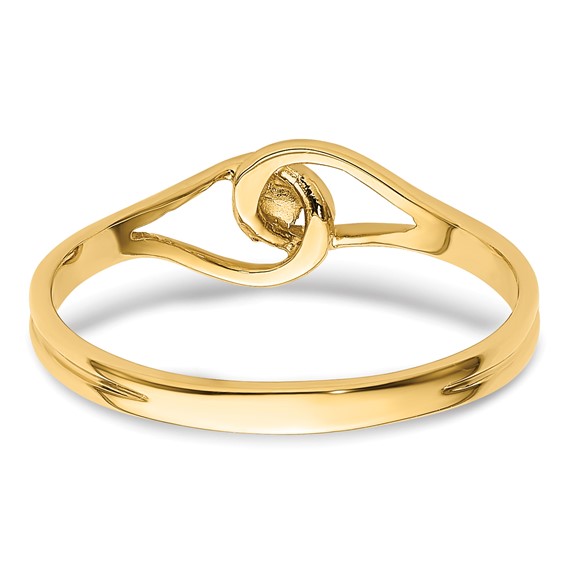 14k Polished .02ct. Diamond Fancy Ring Mounting