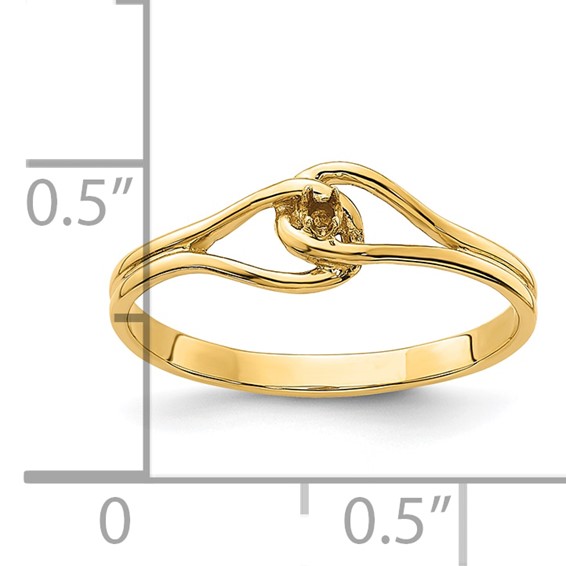 14k Polished .02ct. Diamond Fancy Ring Mounting