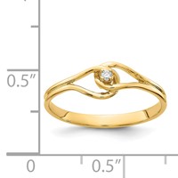 14K Polished AA Diamond Fancy Ring view 3