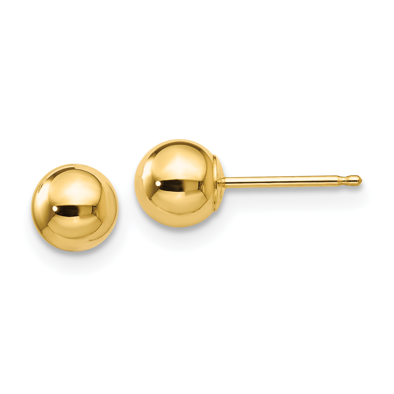 14k Polished 5mm Ball Post Earrings (X5MMG)