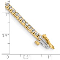 14K Yellow Gold Complete 1.84 Carat Round Aaa Diamond 4-prong Tennis Bracelet, 7" view 4