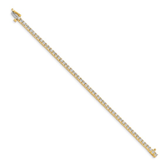 14k Holds 3.92 carat 57-2.6mm Round Diamond 4-prong 7 inch Tennis Bracelet Mounting