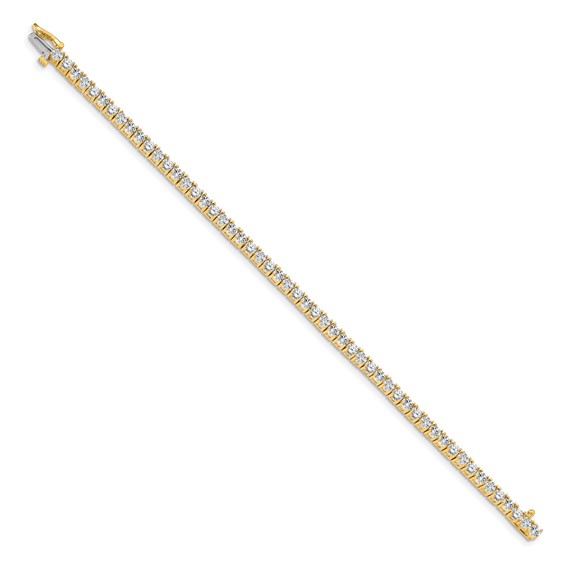 14k Holds 4.92 carat 52-2.9mm Round Diamond 4-prong 7 inch Tennis Bracelet Mounting