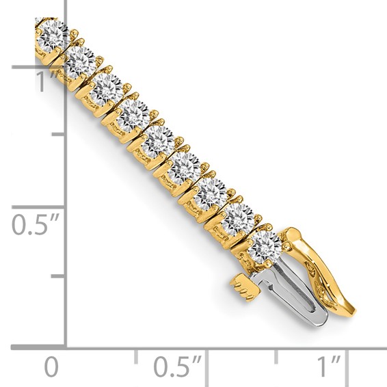14k Holds 4.92 carat 52-2.9mm Round Diamond 4-prong 7 inch Tennis Bracelet Mounting