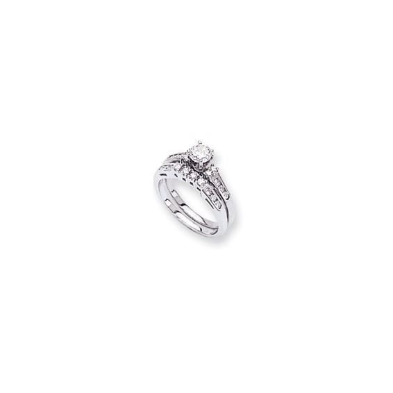 14k White Gold A Diamond engagement ring