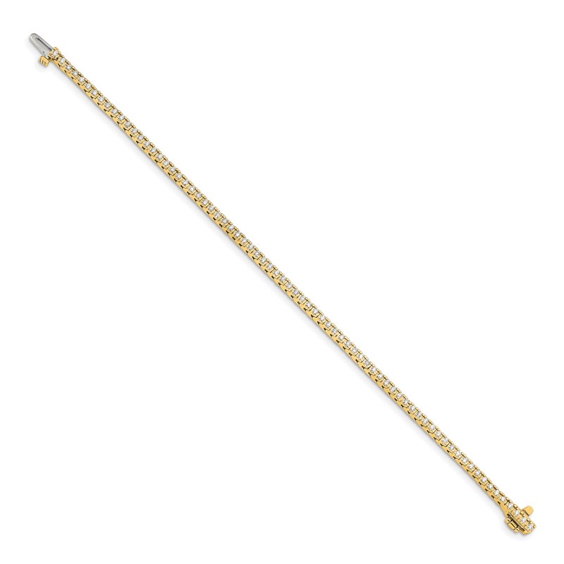 14k 1 1/4 carat Lab Grown Diamond VS/SI+ G+ Round Tennis Bracelet