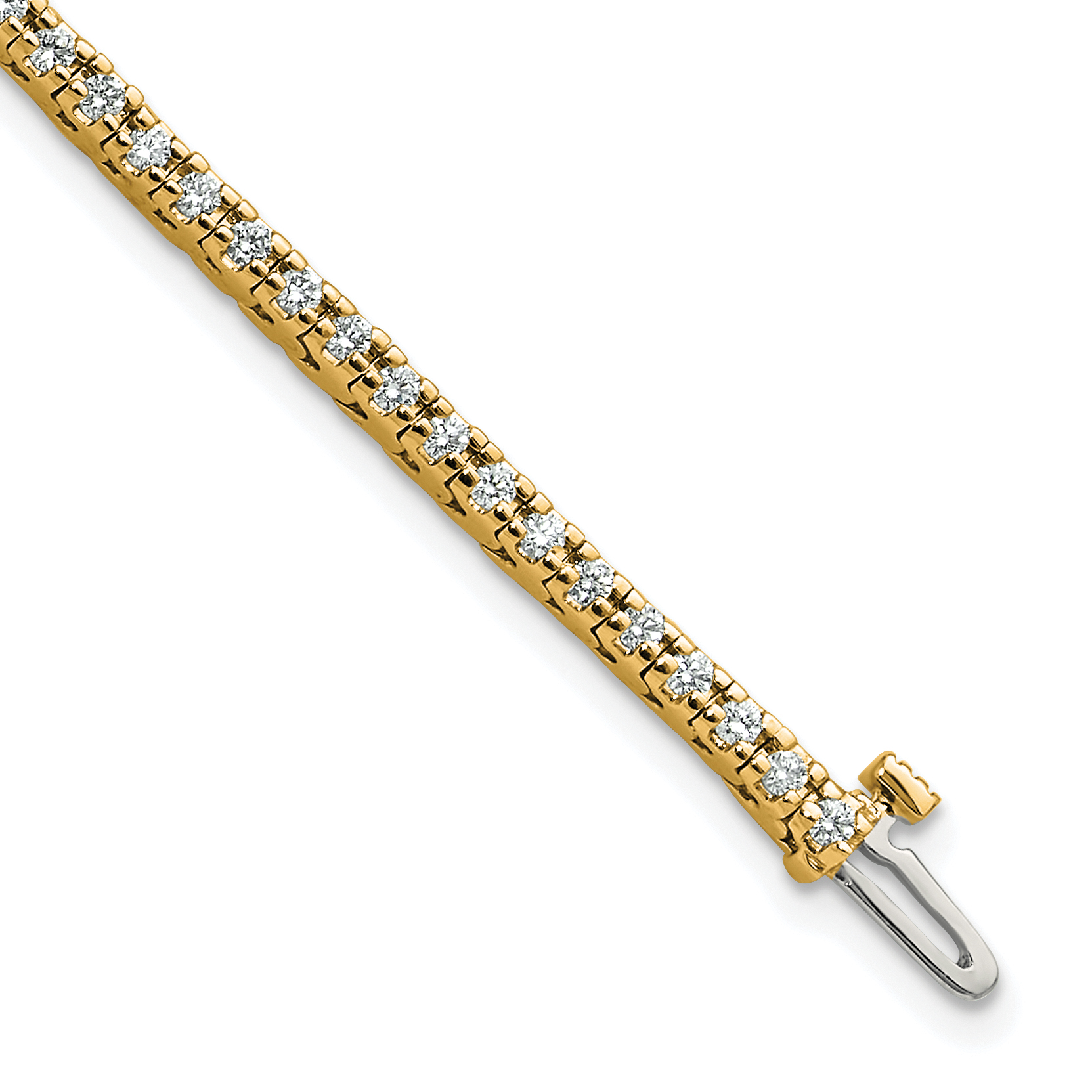 True Origin 14k 1 1/4 carat Lab Grown Diamond VS D E F Tennis Bracelet (X729LD)