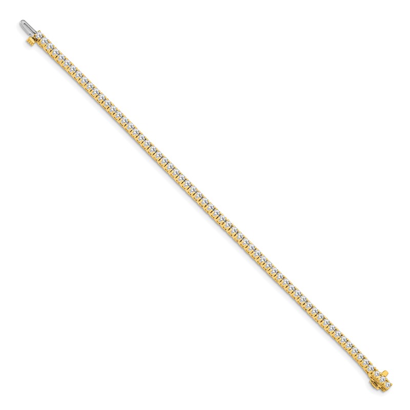 14k 2 1/6 carat Lab Grown Diamond VS/SI+ G+ Round Tennis Bracelet