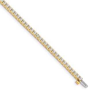 14k Holds 2.17 carat 62-2.0mm Round Diamond 4-prong 7 inch Tennis Bracelet Mounting