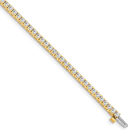 14k Holds 2.17 carat 62-2.0mm Round Diamond 4-prong 7 inch Tennis Bracelet Mounting