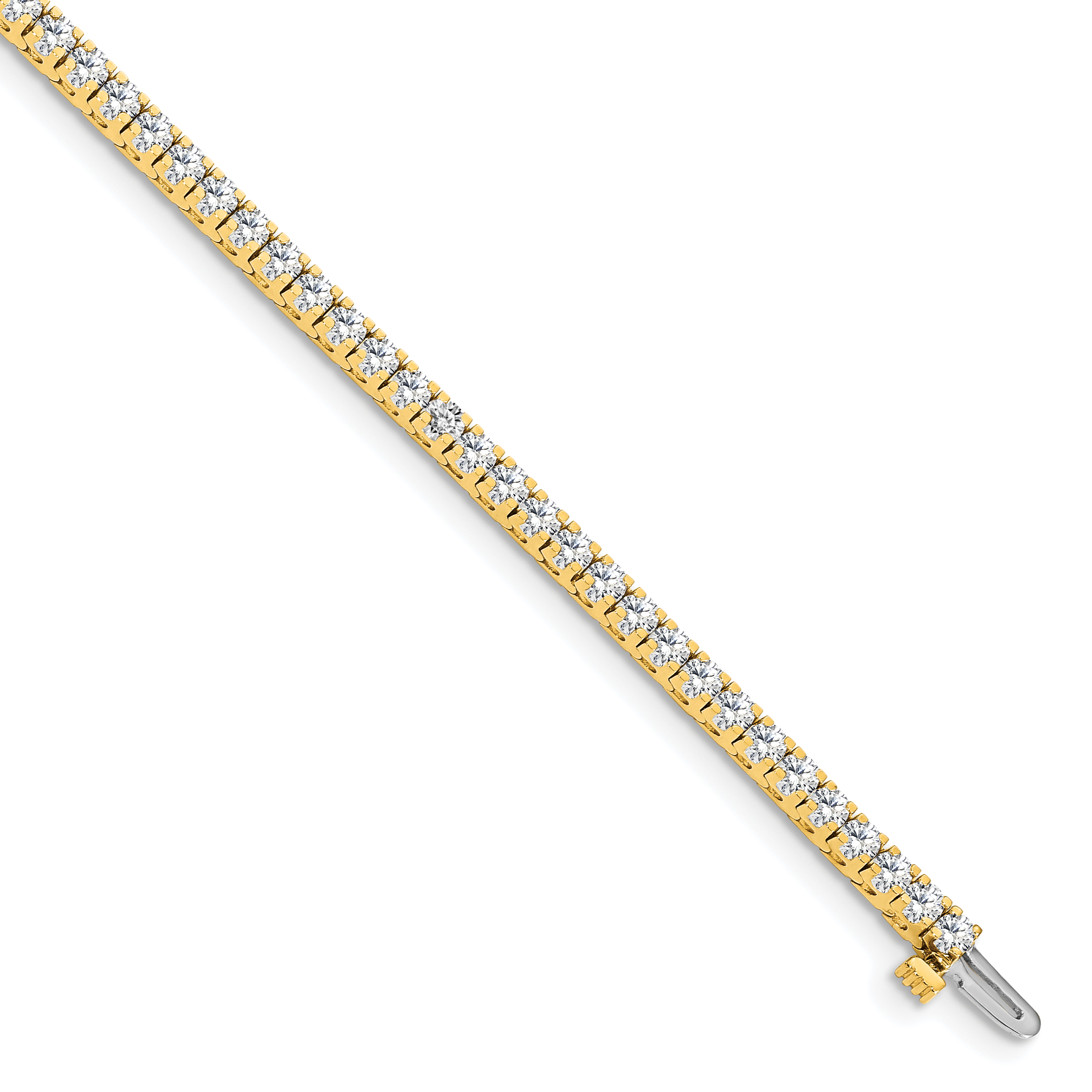 14k 2 1/6 carat Lab Grown Diamond VS/SI+ G+ Round Tennis Bracelet (X730LG)