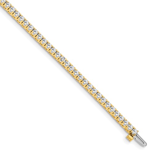 True Origin 14K Yellow Gold 2.17 Carat Lab Grown Diamond VS+ F+ Complete Tennis Bracelet