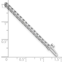 14K White Gold Complete 2.17 Carat Round a Diamond 4-prong Tennis Bracelet, 7" view 5