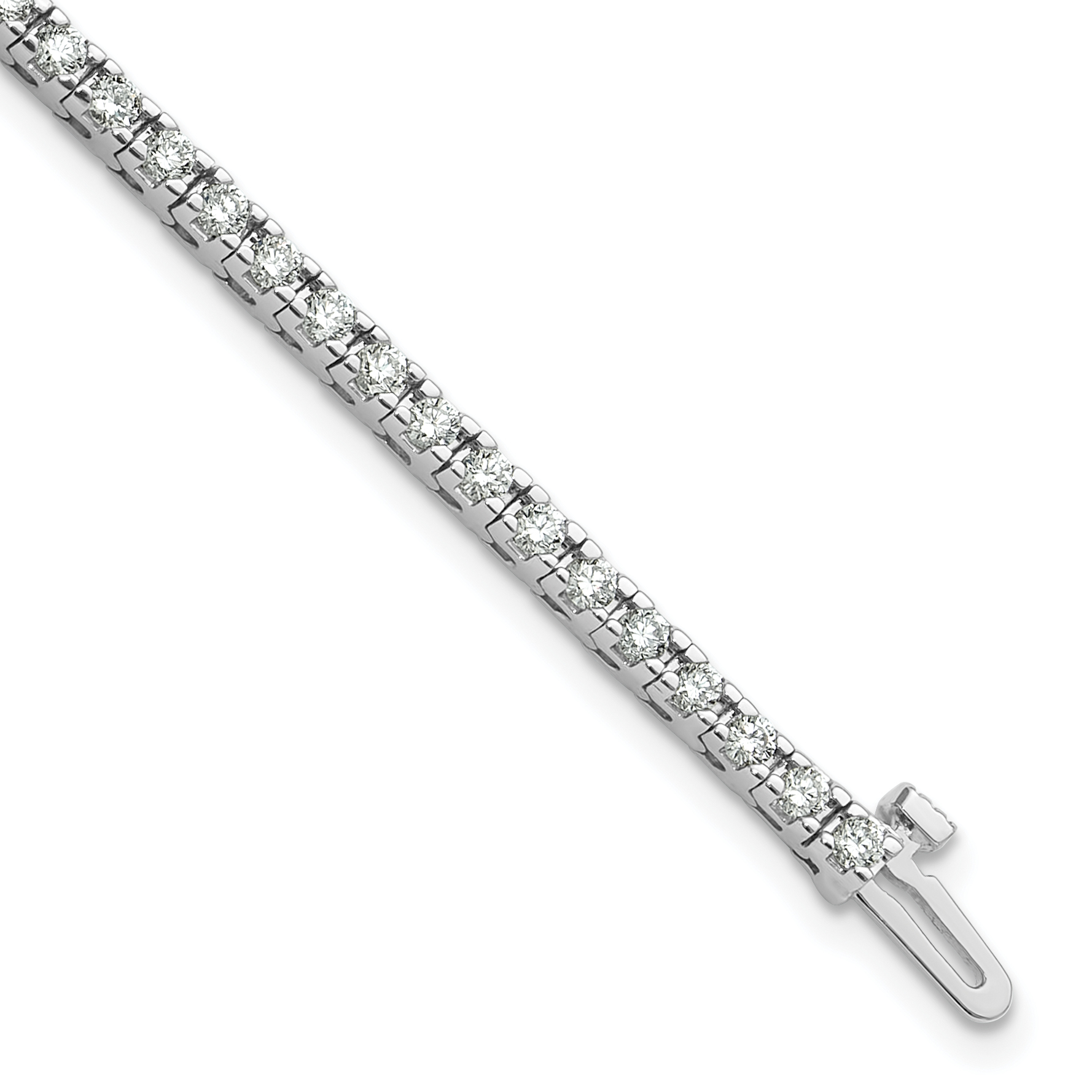 True Origin 14k White Gold 2 1/6 carat Lab Grown Diamond VS D E F Tennis Bracelet (X730WLD)