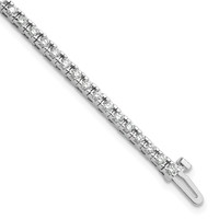 True Origin 14K White Gold 2.17 Carat Lab Grown Diamond VS+ F+ Complete Tennis Bracelet view 1