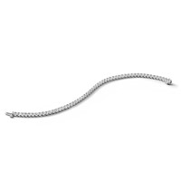 14K White Gold 2.20 Carat Lab Grown Diamond VS SI+ G+ Complete Round Tennis Bracelet view 4