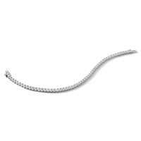 14K White Gold 2.20 Carat Lab Grown Diamond VS SI+ G+ Complete Round Tennis Bracelet view 5