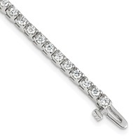 True Origin 14K White Gold 2.20 Carat Lab Grown Diamond VS+ F+ Complete Tennis Bracelet view 1