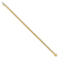 14K Yellow Gold Complete 2.86 Carat Round VS Diamond 4-prong Tennis Bracelet, 7" view 2