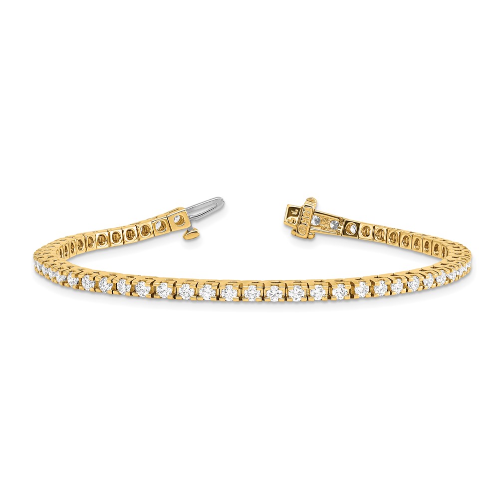 True Origin 14k 2 7/8 carat Lab Grown Diamond VS D E F Tennis Bracelet (X732LD)