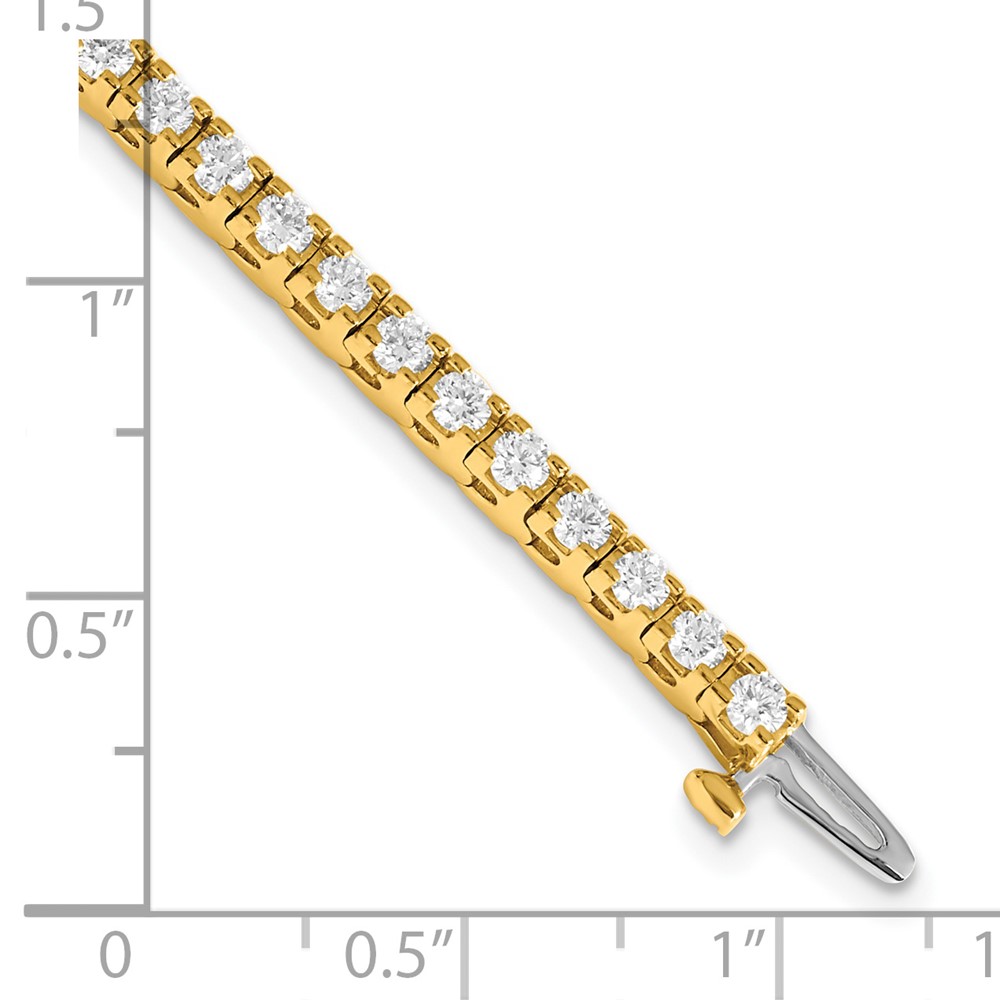 True Origin 14k 2 7/8 carat Lab Grown Diamond VS D E F Tennis Bracelet (X732LD)