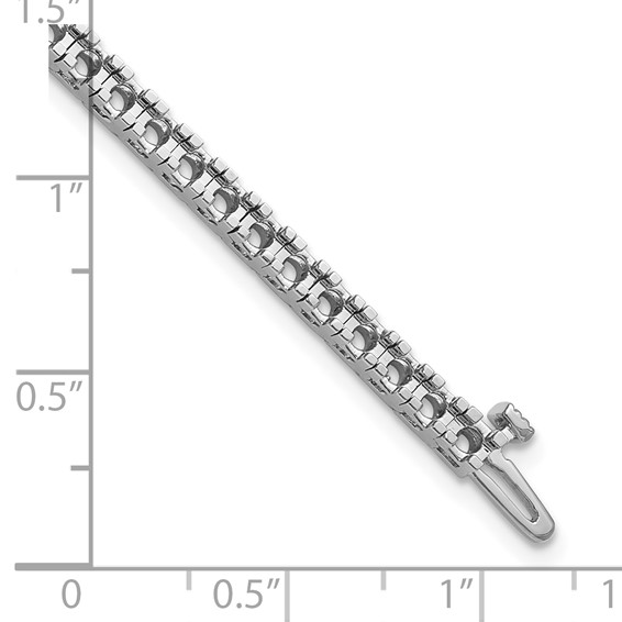 14k White Gold Tennis Bracelet Mounting 8