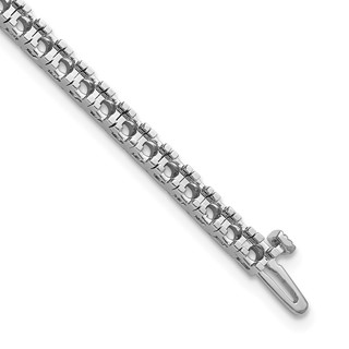 14k White Gold Tennis Bracelet Mounting 8