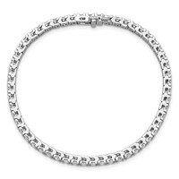 True Origin 14K White Gold 2.88 Carat Lab Grown Diamond VS+ F+ Complete Tennis Bracelet view 5