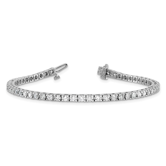 14kw Near Colorless Moissanite 4 Prong Tennis Bracelet 8